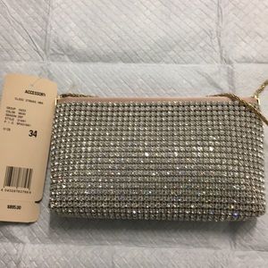 Escada crystal clutch with gold handle